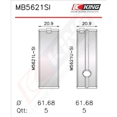 Sada ložiskových pánví pro klikový hřídel KING MB5621SI1.0