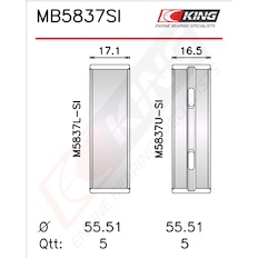 Sada ložiskových pánví pro klikový hřídel KING MB5837SI.026