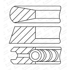 Sada pístních kroužků GOETZE ENGINE 08-443400-00