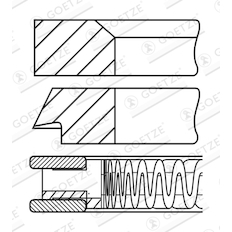 Sada pístních kroužků GOETZE ENGINE 08-450407-00