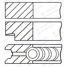Sada pístních kroužků GOETZE ENGINE 08-528408-00