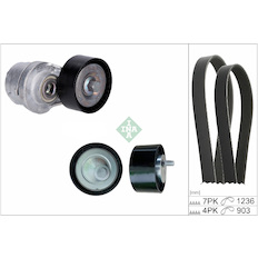 Sada žebrovaných klínových řemenů INA 529 0599 10