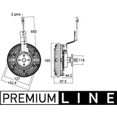 Spojka, větrák chladiče MAHLE ORIGINAL CFC 136 000P