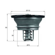 Termostat, chladivo MAHLE ORIGINAL THD 3 76