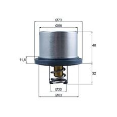 Termostat, chladivo MAHLE ORIGINAL THD 5 75