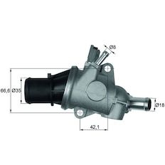 Termostat, chladivo MAHLE ORIGINAL TI 167 88