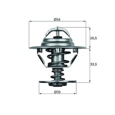 Termostat, chladivo MAHLE ORIGINAL TX 8 88D