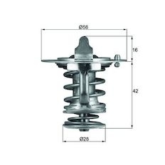 Termostat, chladivo MAHLE ORIGINAL TX 83 76D