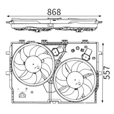 Větrák, chlazení motoru MAHLE ORIGINAL CFF 192 000S