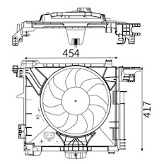 Větrák, chlazení motoru MAHLE ORIGINAL CFF 211 000S