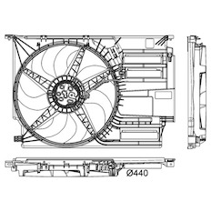 Větrák, chlazení motoru MAHLE ORIGINAL CFF 403 000P