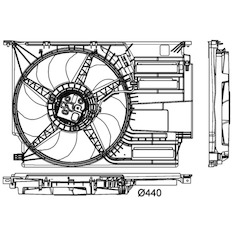 Větrák, chlazení motoru MAHLE ORIGINAL CFF 404 000P