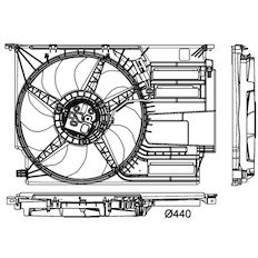 Větrák, chlazení motoru MAHLE ORIGINAL CFF 405 000P