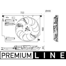 Větrák, chlazení motoru MAHLE ORIGINAL CFF 532 000P