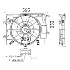 Větrák, chlazení motoru MAHLE ORIGINAL CFF 740 000S
