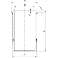 Vložený válec MAHLE ORIGINAL 001 LW 00140 000