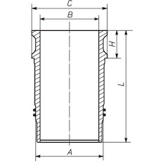 Vložený válec MAHLE ORIGINAL 061 LW 00100 001