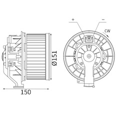 vnitřní ventilátor MAHLE ORIGINAL AB 238 000S