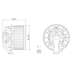 vnitřní ventilátor MAHLE ORIGINAL AB 256 000S