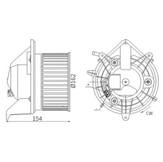 vnitřní ventilátor MAHLE ORIGINAL AB 303 000S