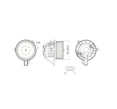 vnitřní ventilátor MAHLE ORIGINAL AB 331 000S