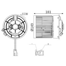 vnitřní ventilátor MAHLE ORIGINAL AB 424 000S