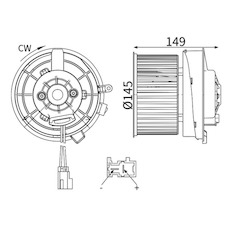 vnitřní ventilátor MAHLE ORIGINAL AB 435 000S