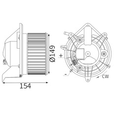 vnitřní ventilátor MAHLE ORIGINAL AB 438 000S