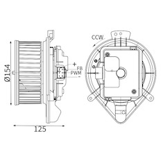 vnitřní ventilátor MAHLE ORIGINAL AB 439 000S