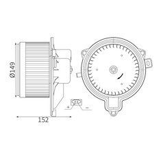 vnitřní ventilátor MAHLE ORIGINAL AB 444 000S