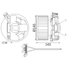 vnitřní ventilátor MAHLE ORIGINAL AB 445 000S