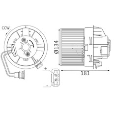 vnitřní ventilátor MAHLE ORIGINAL AB 447 000S