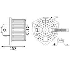 vnitřní ventilátor MAHLE ORIGINAL AB 448 000S