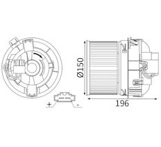 vnitřní ventilátor MAHLE ORIGINAL AB 449 000S
