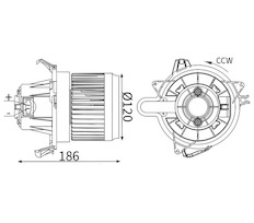 vnitřní ventilátor MAHLE ORIGINAL AB 452 000S