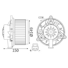 vnitřní ventilátor MAHLE ORIGINAL AB 467 000S
