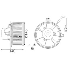 vnitřní ventilátor MAHLE ORIGINAL AB 472 000S