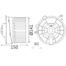 vnitřní ventilátor MAHLE ORIGINAL AB 481 000S