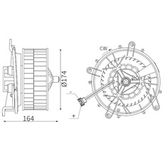 vnitřní ventilátor MAHLE ORIGINAL AB 56 000S