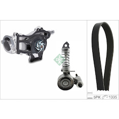 Vodní pumpa + klínový žebrový řemen INA 529 0295 30