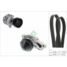 Vodní pumpa + klínový žebrový řemen INA 529 0604 30