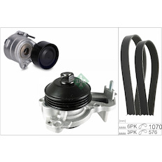 Vodní pumpa + klínový žebrový řemen INA 529 0605 30