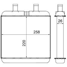 Výměník tepla, vnitřní vytápění MAHLE ORIGINAL AH 11 000S