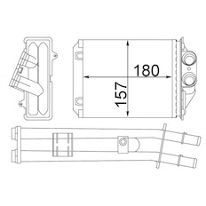 Výměník tepla, vnitřní vytápění MAHLE ORIGINAL AH 213 000S