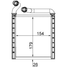 Výměník tepla, vnitřní vytápění MAHLE ORIGINAL AH 223 000S