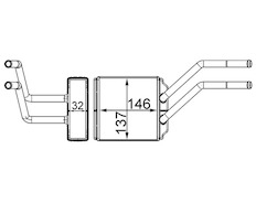 Výměník tepla, vnitřní vytápění MAHLE ORIGINAL AH 226 000S