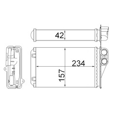 Výměník tepla, vnitřní vytápění MAHLE ORIGINAL AH 248 000S