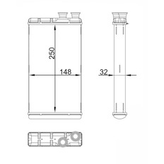 Výměník tepla, vnitřní vytápění MAHLE ORIGINAL AH 310 000S