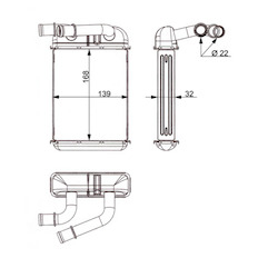 Výměník tepla, vnitřní vytápění MAHLE ORIGINAL AH 346 000S