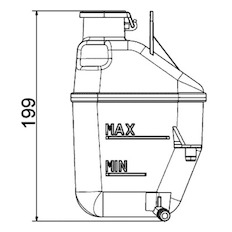 Vyrovnávací nádoba, chladicí kapalina MAHLE ORIGINAL CRT 88 001S
